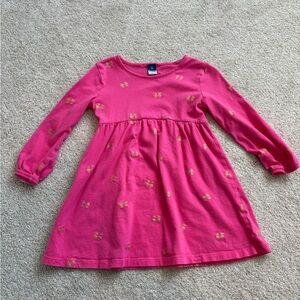 Old Navy Pink Dress with Gold Accents 4T